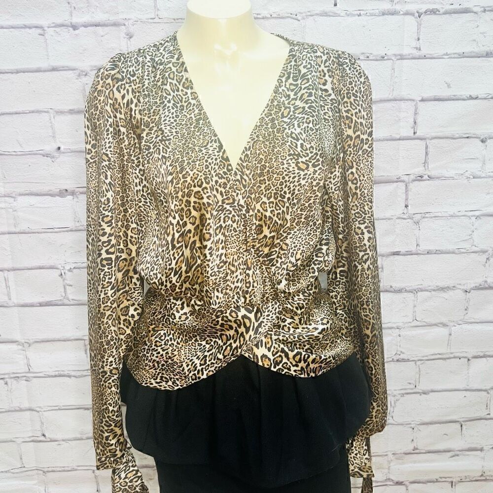 Ronny Kobo Crosella Blouse in Leopard Print